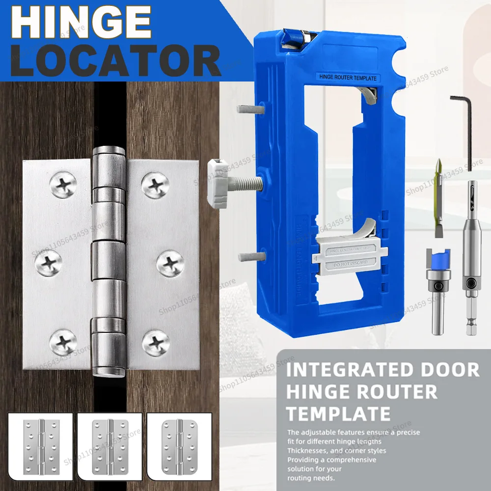 For Door Hinge Fixture, Woodworking Door Hinge Chisel, Adjustable Door Hinge Router Template