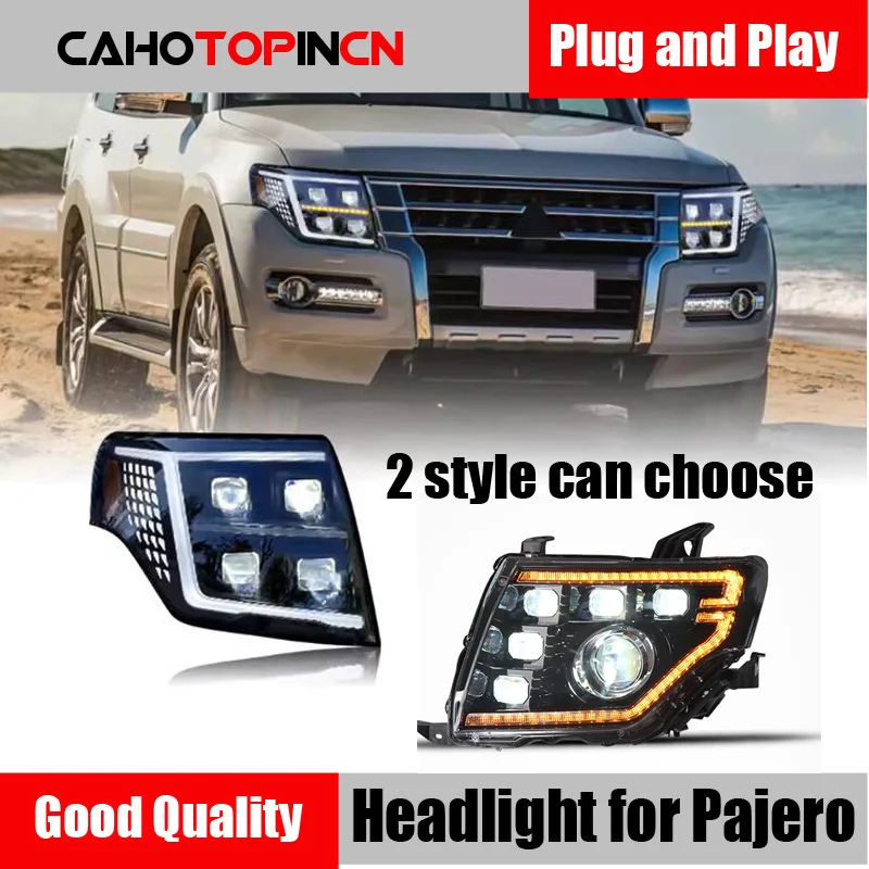 

Car Front Lights For Mitsubishi Pajero V93 Headlights 2009-2021 V97 LED Headlight Montero V87 Modified Automotive Accessories