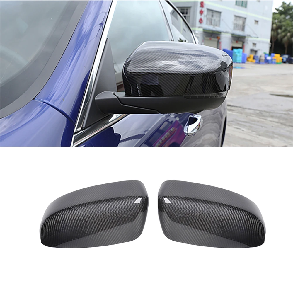 Real Carbon Fiber Side Wing Mirror Caps Side Rear View Mirror Cover Trim for Maserati Levante 2016up