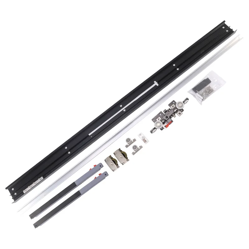 Invisible trackless ghost door slide rail, bedroom bathroom two-way buffer sliding sliding door hardware accessories