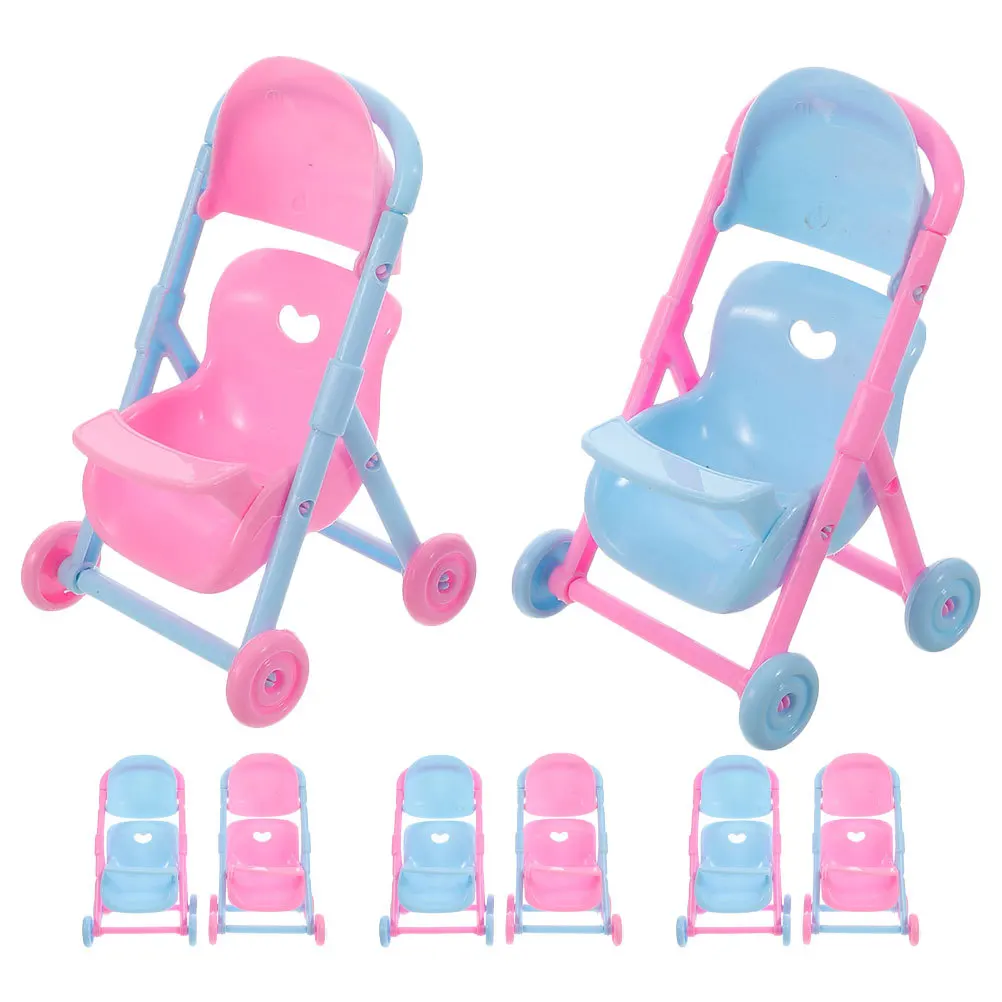 

Набор из 8 миниатюрных детских колясок: реалистичные аксессуары для ролевых игр и симуляции дома для девочек