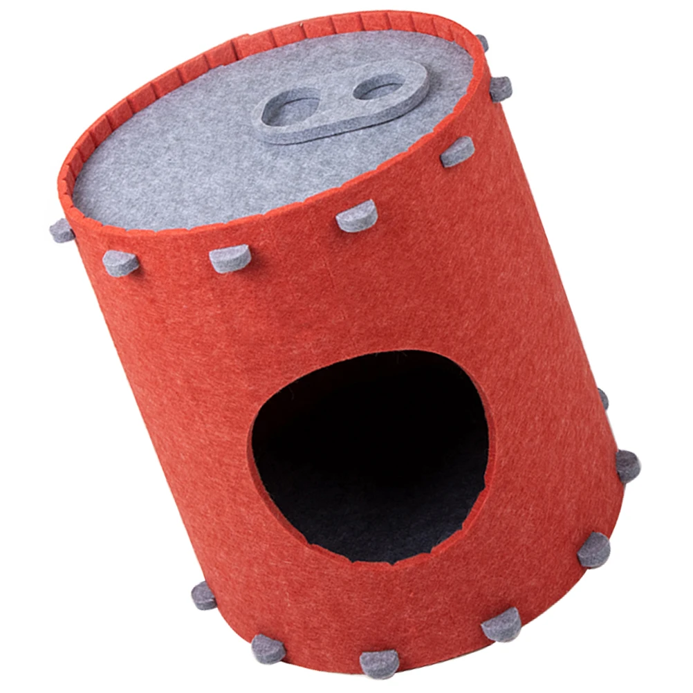 

Comfortable Cat House Pet Felt House Indoor Cat Sleeping Nest Foldable Large Space Easy Assemble Disassemble Lightweight