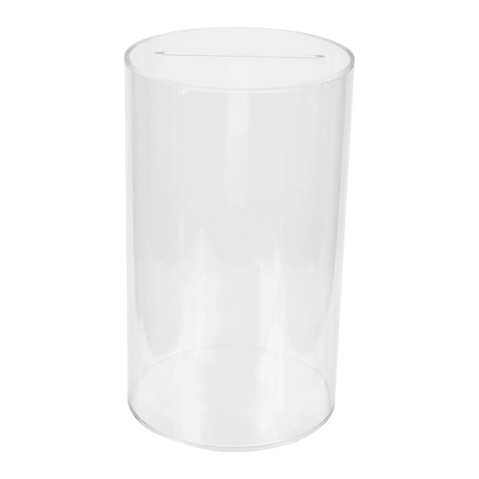 

Cylinder-Shaped Transparent Saving Pot Large Capacity Coin Bank For Desktop Money Storage Piggy Bank Unique Design
