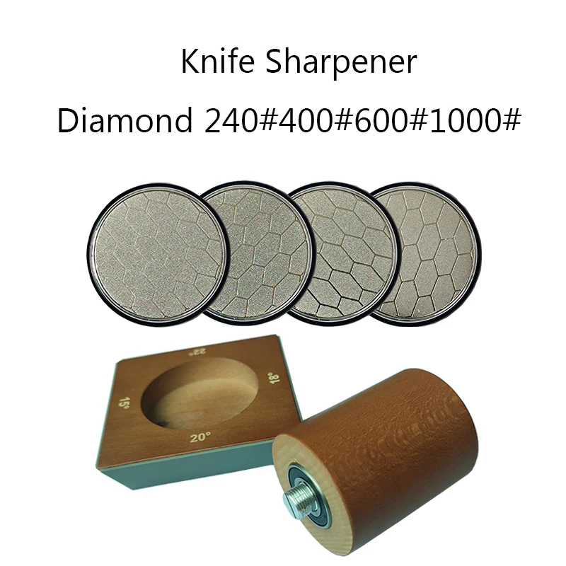 Rollmesser-Schärfset zum Schärfen gerader Rollenmesser mit Industrie-Diamanten, Kochmesser-Set