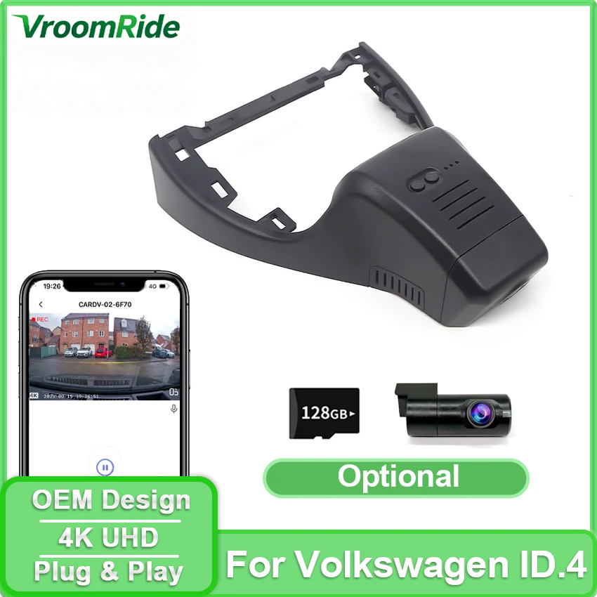 Plug and play DashCam For Volkswagen VW id4 id6 id5 ID.4 ID.5 ID.6 id 4 5 6 Camera 4K Car Dvr Recorder Easy Install Night Vision