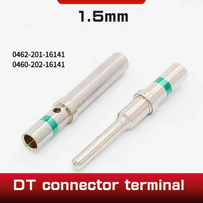 20 pz DT 1.5mm Serie Pin Contatto 0462-201-16141 0460-202-16141 Acciaio Inossidabile 16AWG Deutsch Crimp Solido Femmina maschio Terminale