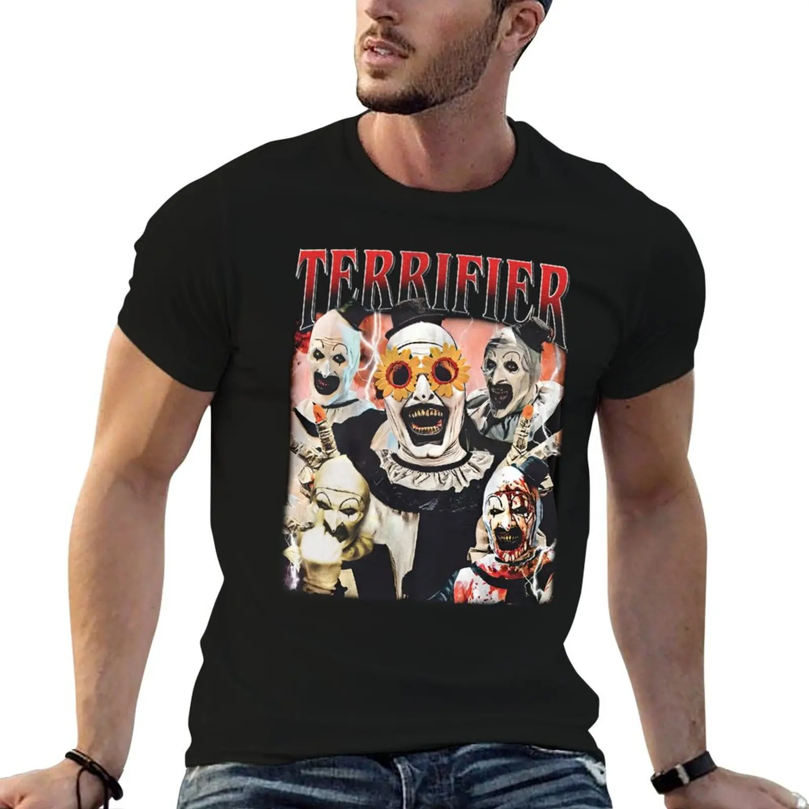 T-shirt vintage Terrifer en édition limitée, grande taille, décontracté