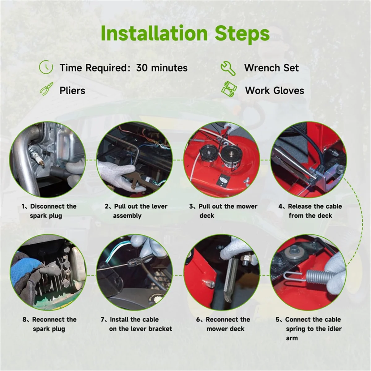 كابل القابض ABYA 2Pack 532435111 لجزازة العشب YS4500 YT4000، كابل خطوبة بشفرة سطح السفينة 435111