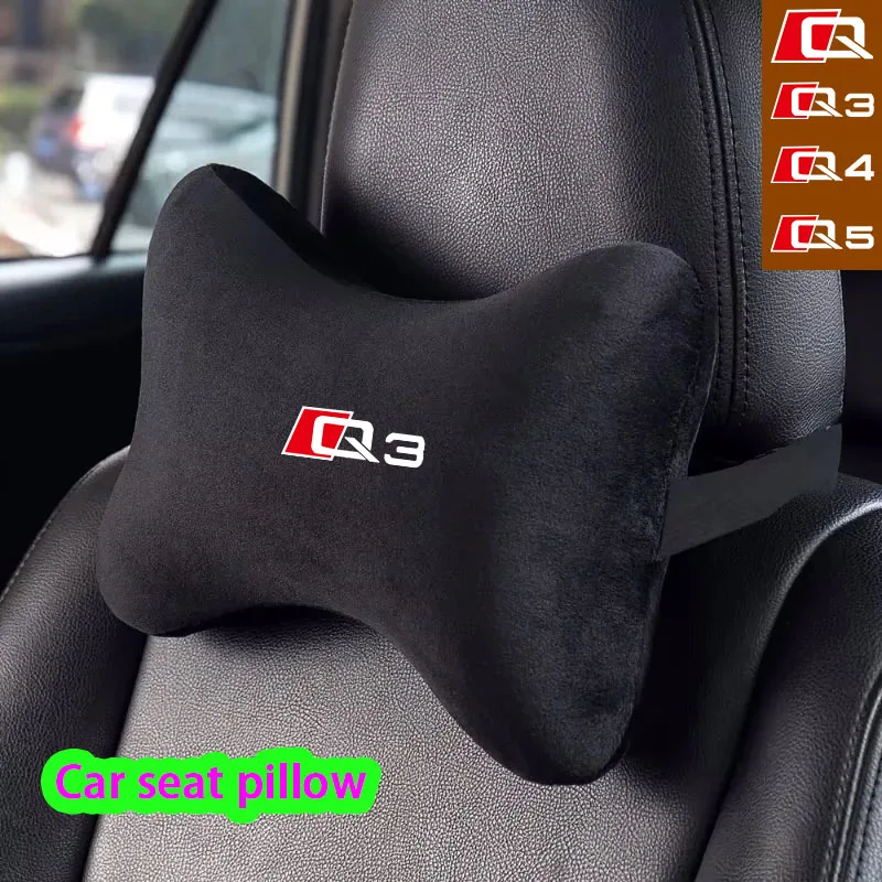 Car neck restraint,plush fabric,comfortable and soft,car accessories,for Audi Q Q3 Q4 Q5