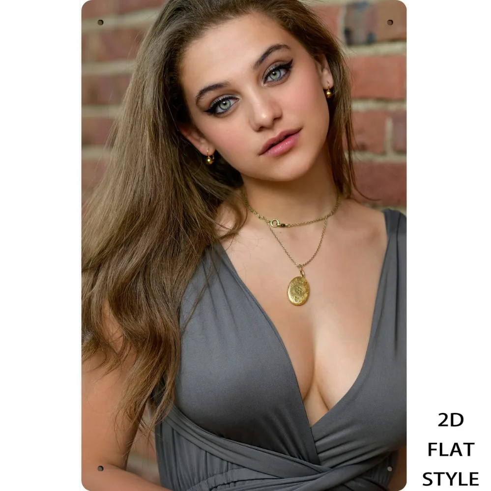 1PC Gold Plated Women’s Chain Necklace Retro Iron Sign Vintage Wall Art Home Decor Gift