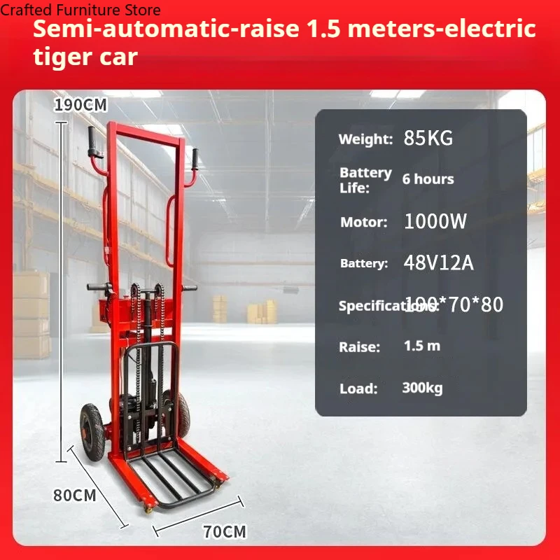 Fully Electric Forklift Truck Hydraulic Portable Forklift Truck Small-sized Commercial Furniture Carretilla Elevadora ZY60CC