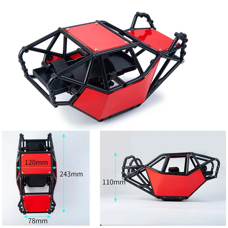 النايلون روك عربات التي تجرها الدواب لفة قفص الجسم شل الهيكل ل 1/10 RC الزاحف سيارة محوري SCX10 و SCX10 II 90046 لتقوم بها بنفسك أجزاء