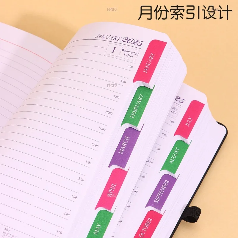 2025 English Calendar 365 Day Daily Check in Plan English Version Notes Calendar Agenda Planning Learning Tasks School