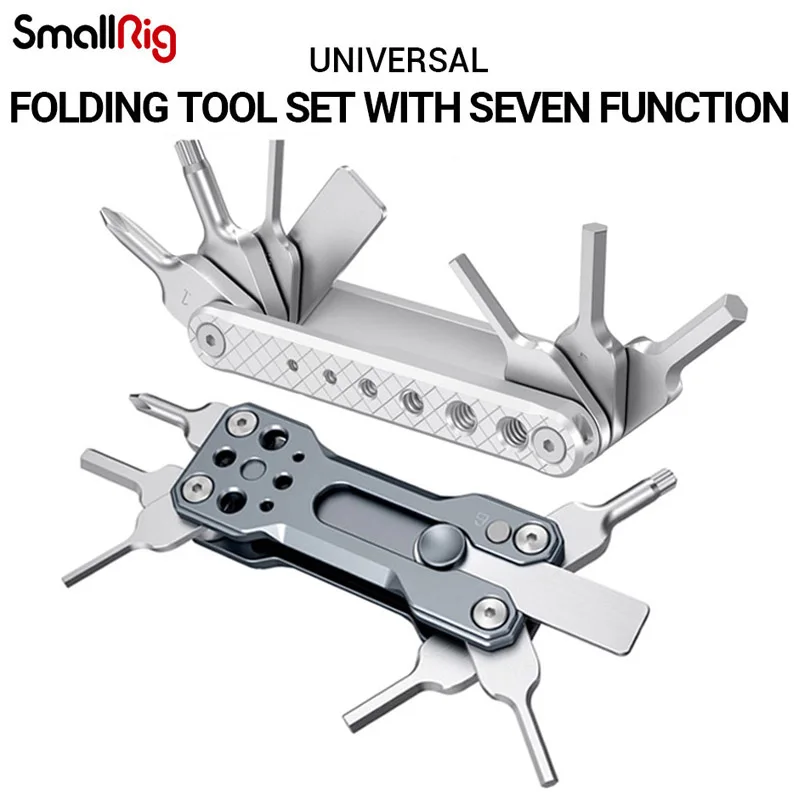 SmallRig Universal Folding Tool Set With Screwdrivers And Wrenches MIni Seven Functional Tools Accessories for DSLR Camera Rig