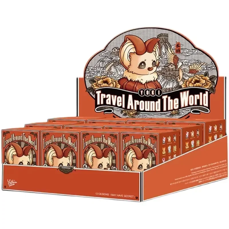 

Pop Mart Yoki Travel around the World Series Blind Box Kawaii Anime Action Figure - Mystery Surprise Dolls for Collectors