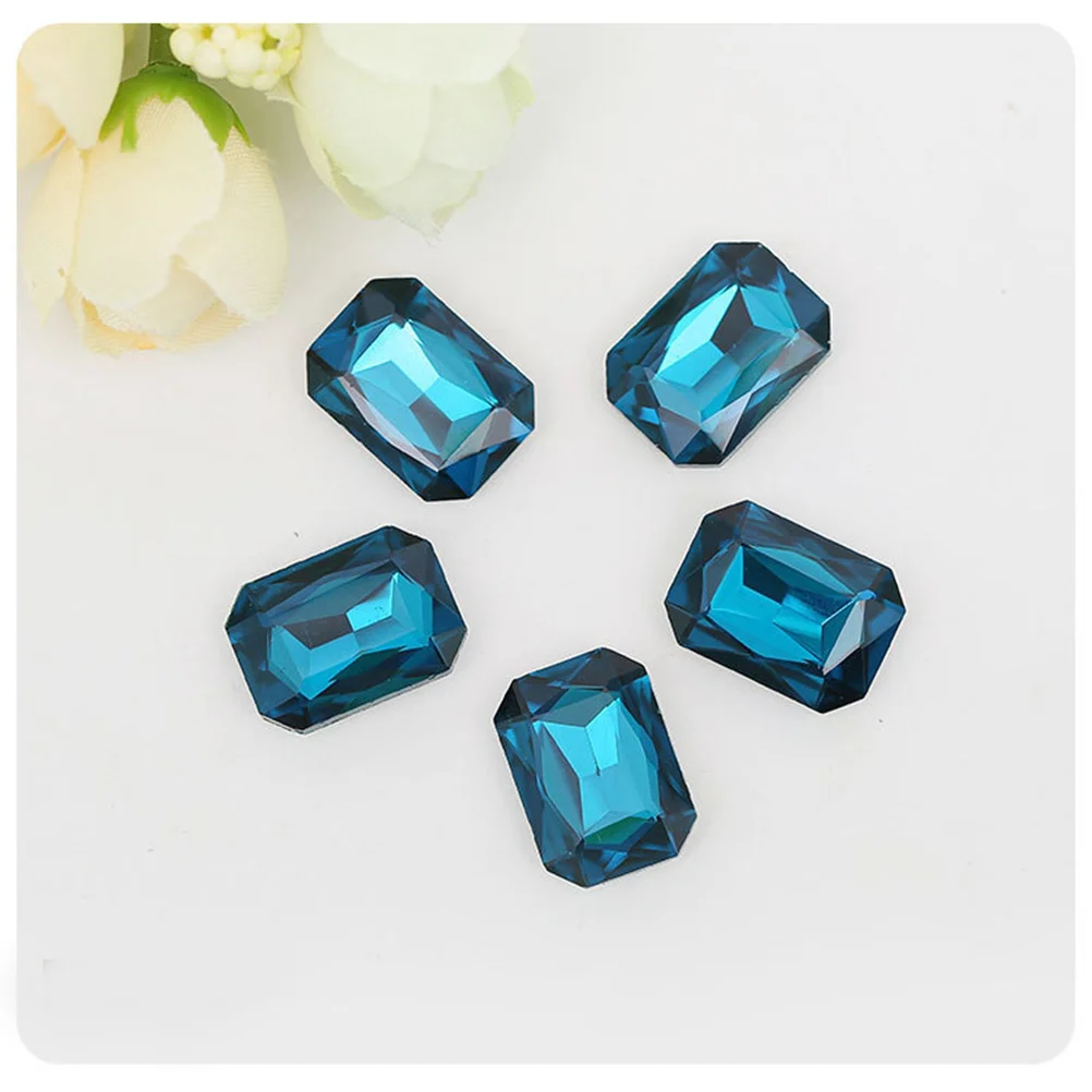 50개 팔각형 드릴 컬러풀한 라인스톤 크리스탈 글라스 DIY 장식 사진 액자 옷 모자 네일 아트 쥬얼리 액세서리