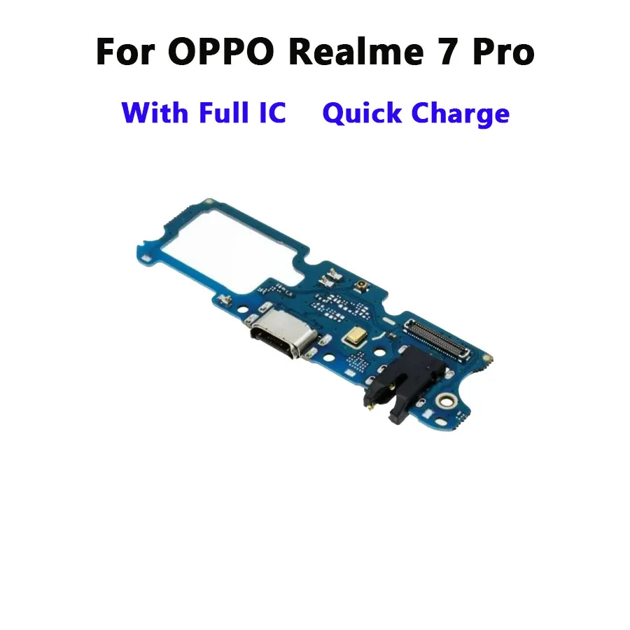 USB-док-станция для зарядного устройства для OPPO Realme 7 Pro RMX2170, USB-док-станция для зарядки, разъем питания, гибкий кабель, замена, ремонт