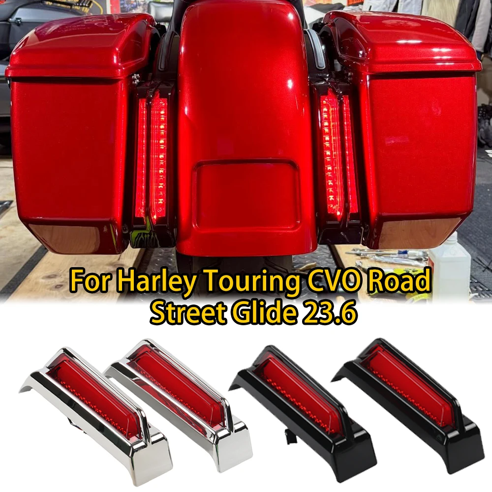 LED Rear Fender Saddlebag Filler Light DOT For Harley Touring CVO Road Glide Street Glide 2023.5 + Turn Signal Run Brake Lamp