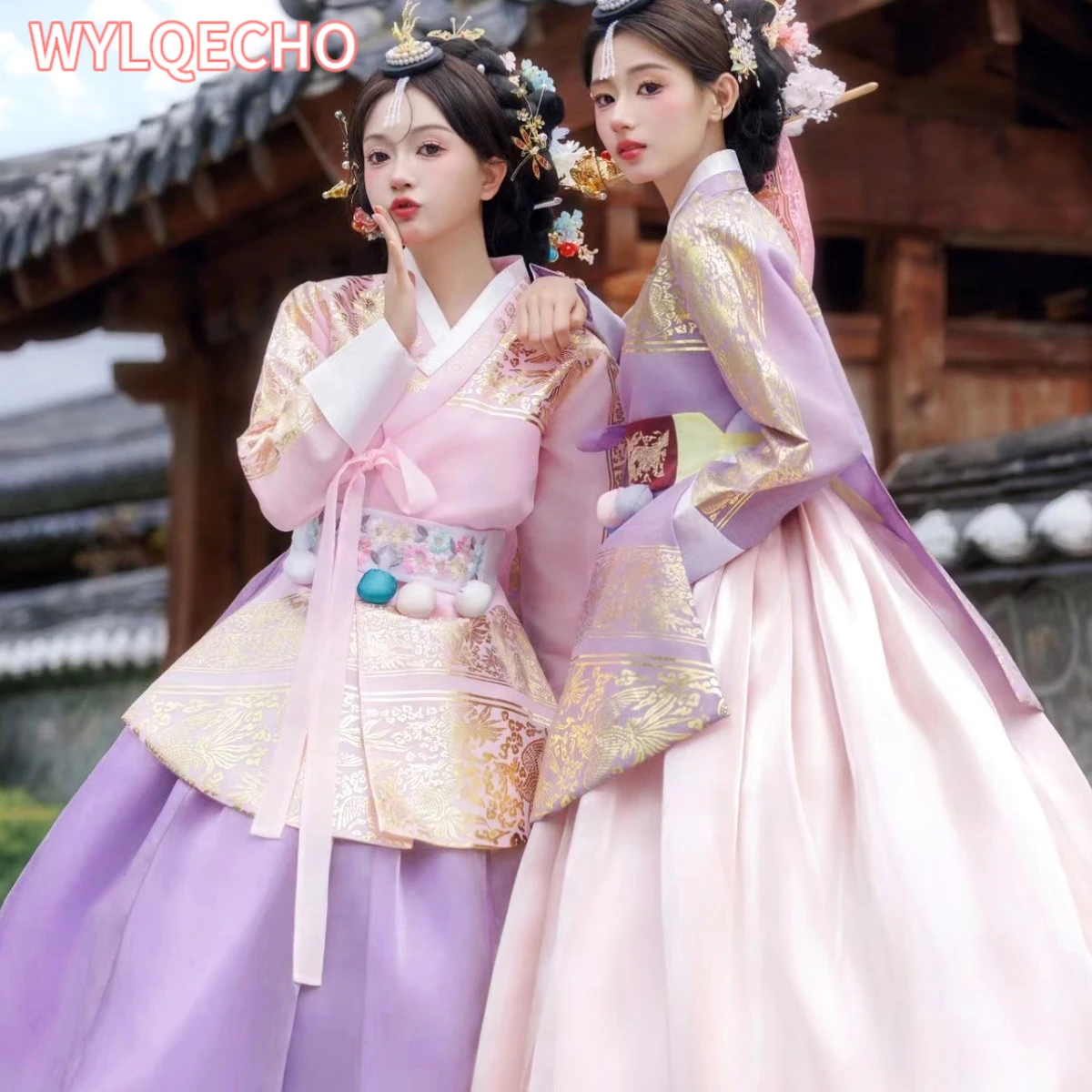 Advanced Hanbok Bronzing Yanji Costume Korean Dress Wedding Birthday Party Performance Korean Costume New Year Costume
