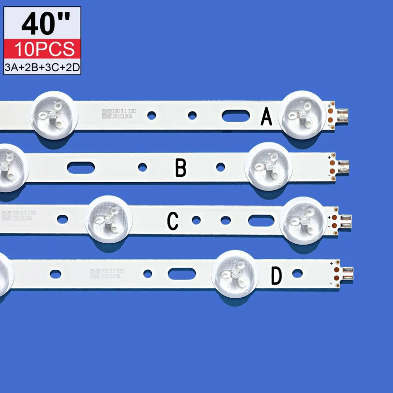 Luz de fundo LED para tv samsung, 4/5 lâmpada, 40 polegadas, svs400a73, 40d1333b, 40l1333b, 40pfl3208t, lta400hm23, svs400a79, 40pfl310, 8t/60