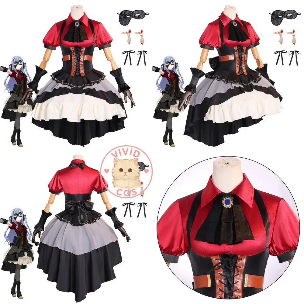 

Popular BanG Dream AveMujica Cosplay Costume Anime Shoko Toyokawa Stage Role Play Women Wig Comic Convention Halloween Party