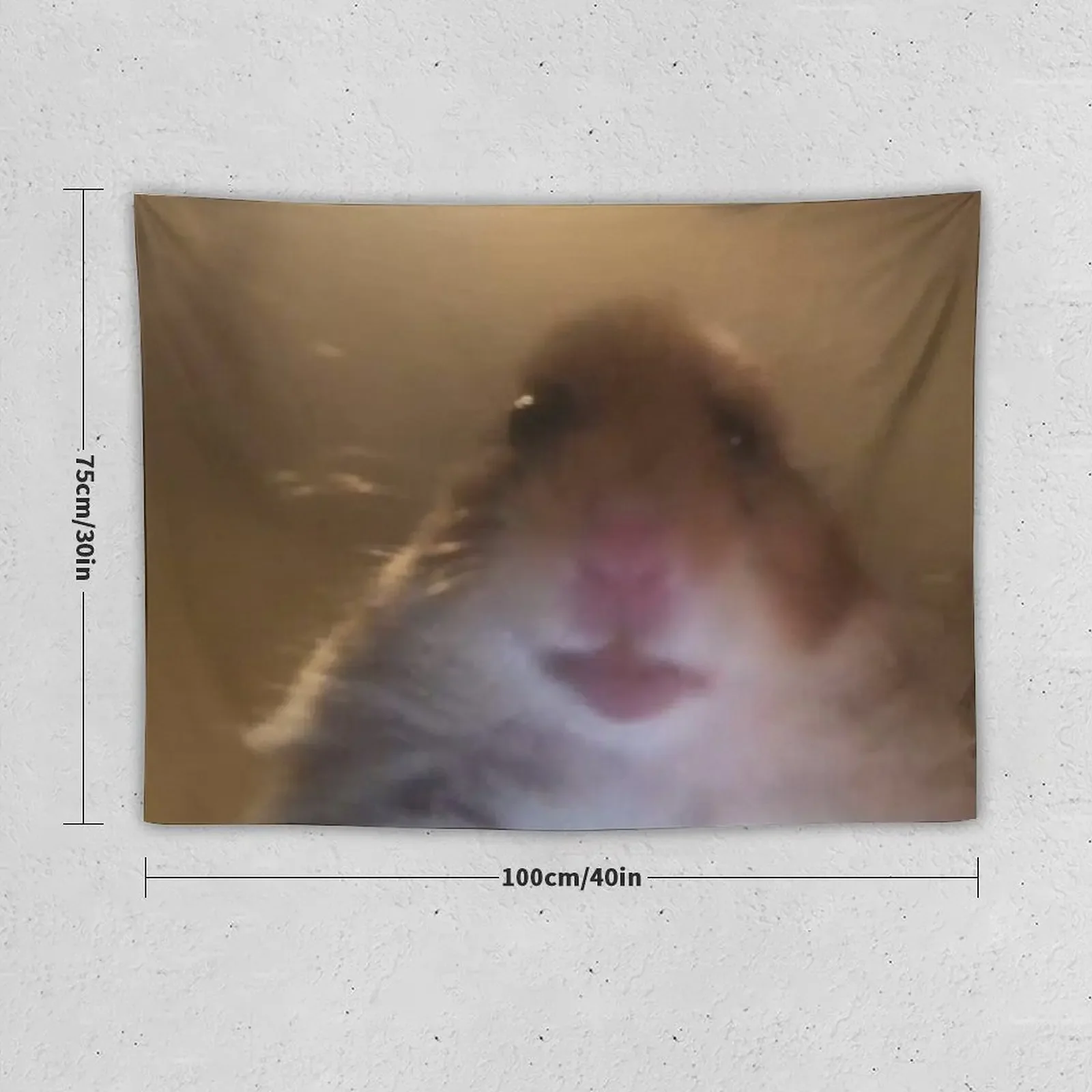 staring hamster meme Tapestry Aesthetics For Room Room Decorations Wall Hanging Tapestry