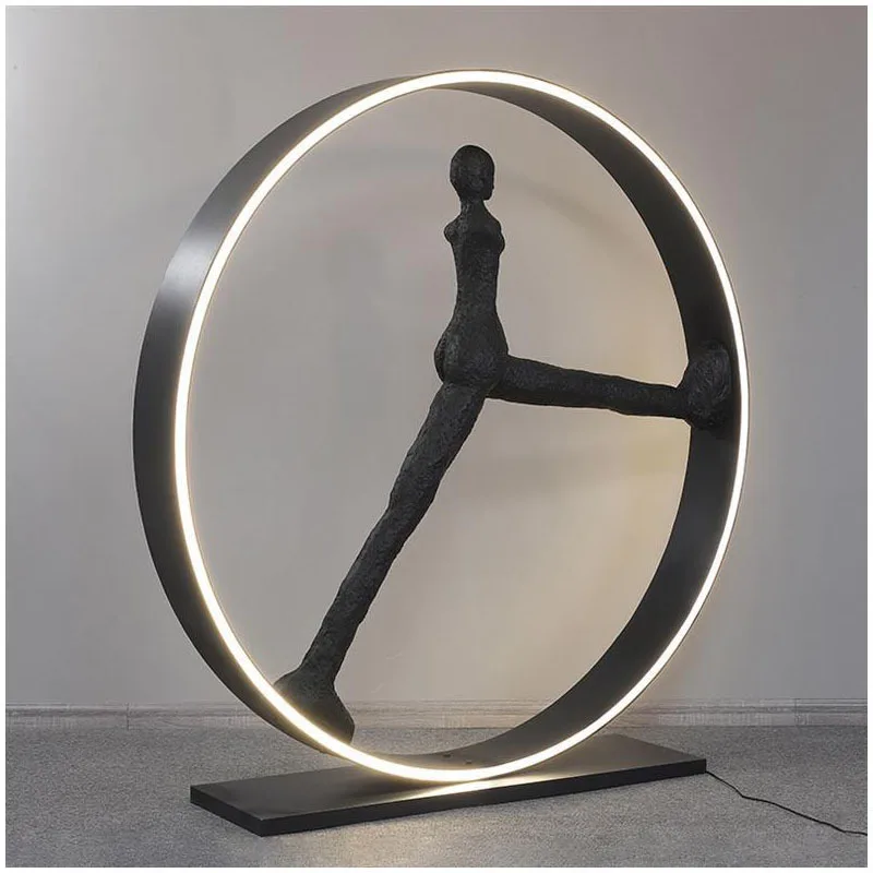 Creative hotel large-scale floor-to-ceiling ornaments Sales department Soft decoration FRP figure sculpture Interior abstract ar