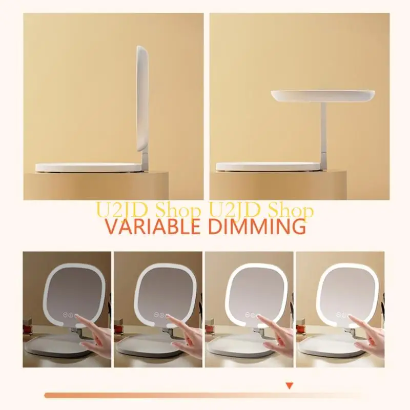 U2JD Professional 360 Makeup Mirror met Smartests Ambients Lighting voor nauwkeurige kleurrepresentatie