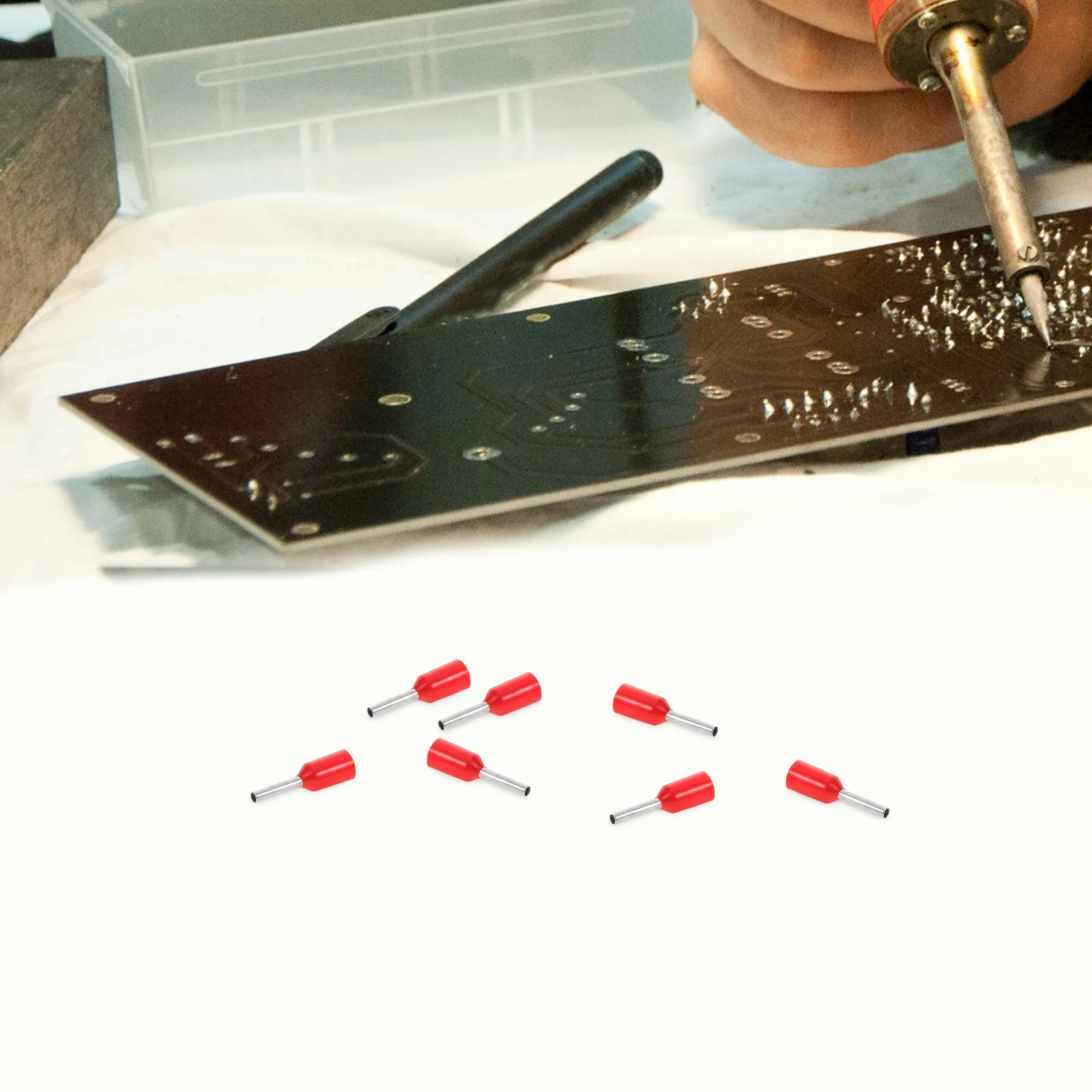 

1000Pcs Tinned Tube Type Pin End Terminals Pre-Insulated Electrical Wire Connectors for Household Automotive Industrial Control