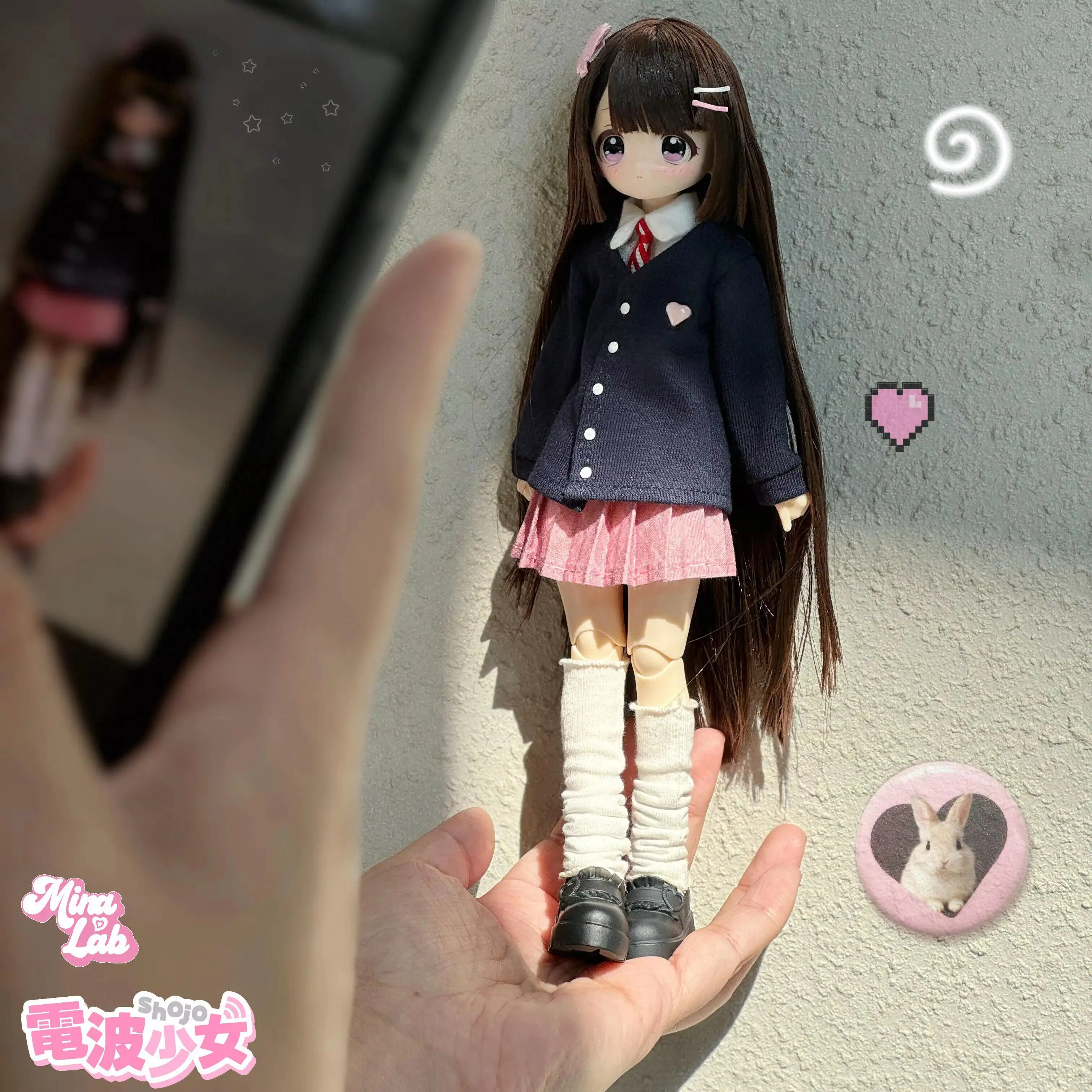 Genuine New Don'T Touch My Bangs Series 1/6 Electronic Pet Mjd Mystery Box Joint Movable Doll With Hair Anime Figures Model Toy view 6