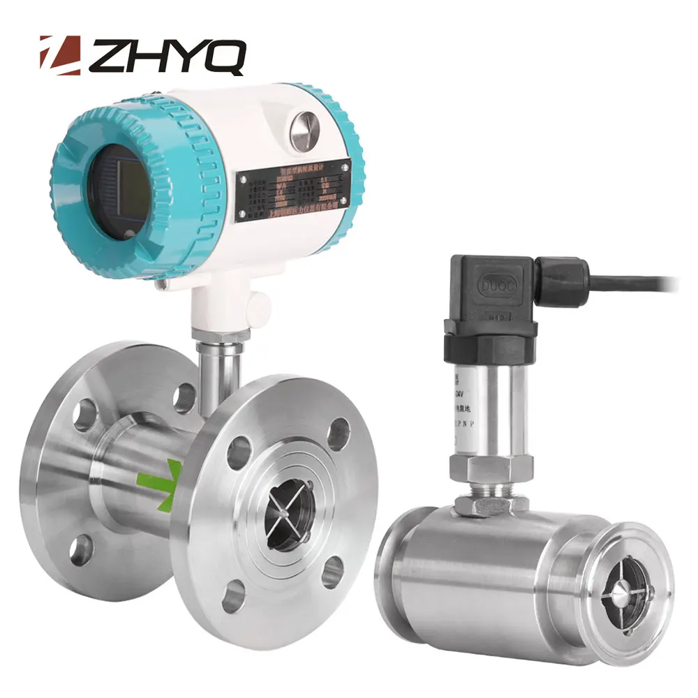 

flange/clamp mounted 4-20ma RS485 turbine flowmeter digital flow meter water transmitter