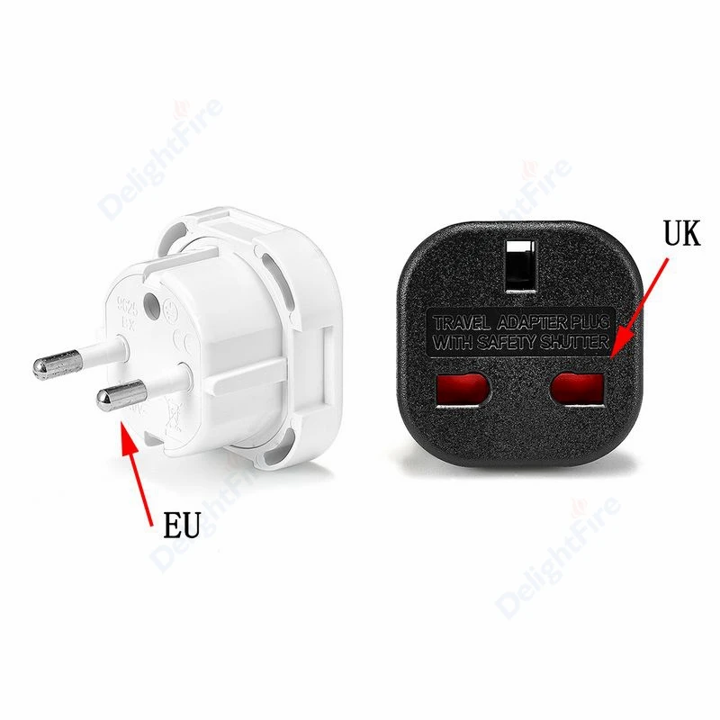 EU Power Plug Adapter UK To EU Socket Adapter Type C 4.0/4.8mm European Universal Adaptor Electrical Plug Converter AC Outlet