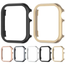 Metal Case for Apple Watch Case 42/46MM 49MM Bumper Protective Cover Frame for IWatch Series10 9 8 SE Ultra2 Cases Aluminum Gold