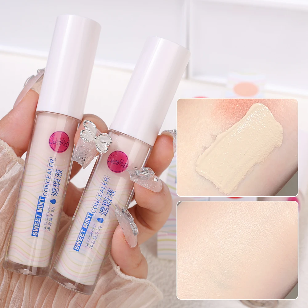 Corrector líquido mate impermeable, cubierta para manchas de acné, ojeras, crema de base, corrector hidratante, palo de maquillaje cosmético