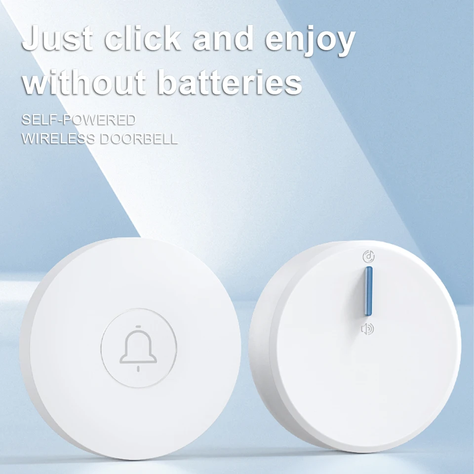 Self Powered Wireless Waterproof Doorbell for Home