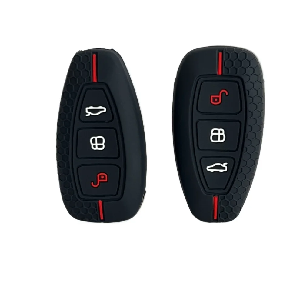 3 Button Key Cover For Ford Transit Custom Mondeo Fiesta Kuga ST Line MK3 Focus 3 Station Wagon Ecosport Case Key Protection