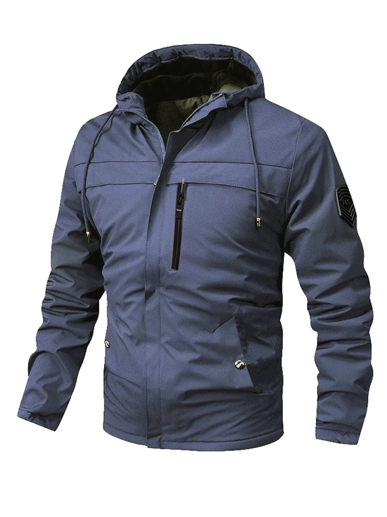 2024 neue Herbst Wind breaker Jacke für Männer einfarbige Reiß verschluss Kapuze neu in Oberbekleidung Mode lässig Outdoor Herren jacken