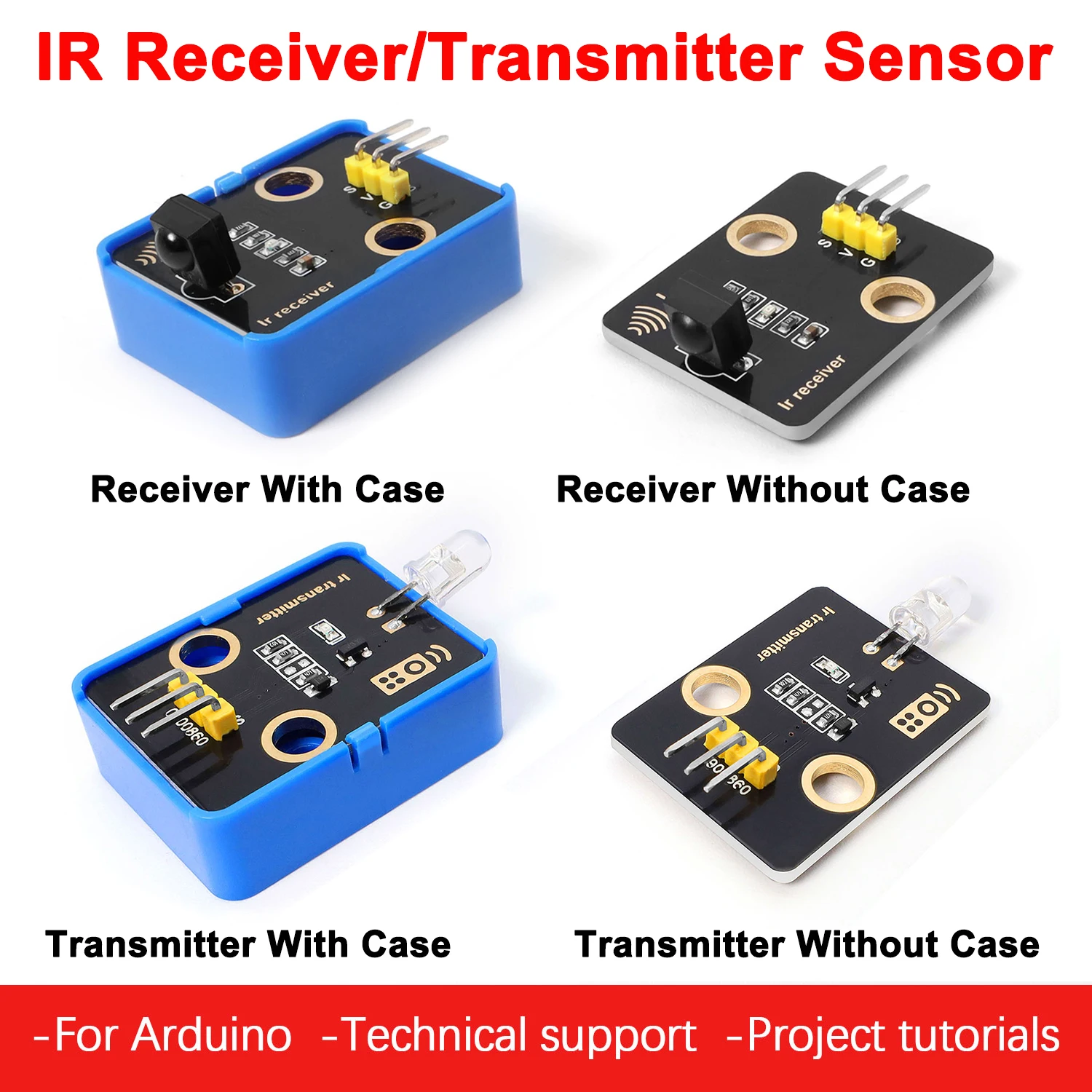 1 PC Keyestudio Infrared Receiver/Transmitter Module Compatible with Arduino/Raspberry Pi/Lego For Security Monitoring
