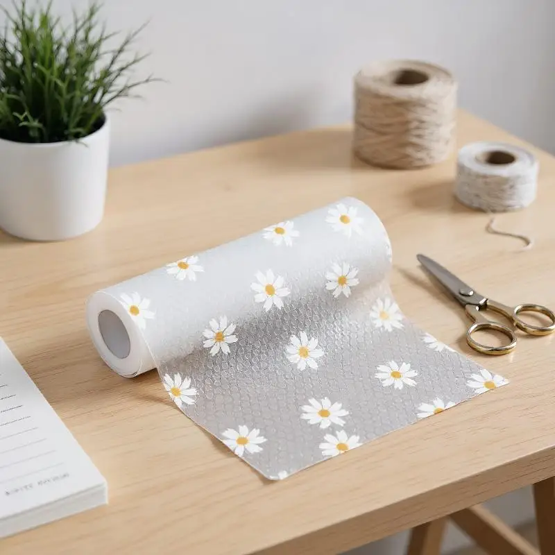 HOT! Flower Kitchen Cabinet Mat Reusable Drawer Mat Kitchen Dining Table Mat Insulation Mat Waterproof Moisture-proof Drawer Mat
