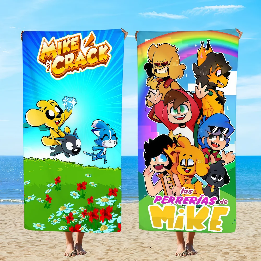 Anime M-MikecrackS Cartoon Towel Textile Bathrobe Beach Quick-Drying Lightweight Portable Camping Swim Pool Travel