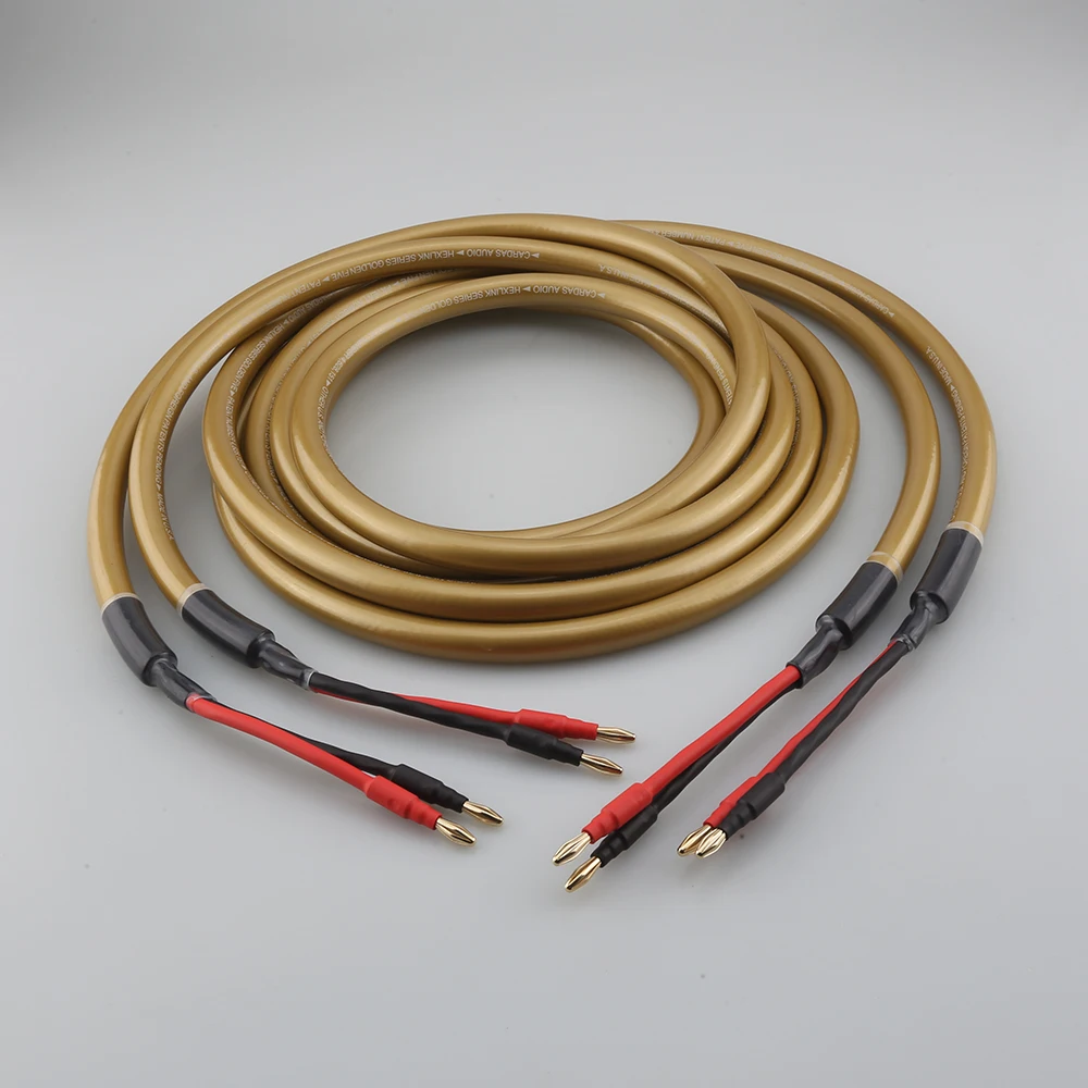 8 Core OCC Speaker Cable Pair Gold Plated Banana Plug 2 to 2 2 to 4 Loudspeaker Wire for Hifi Amplifier 1 1.5 2 2.5 3m