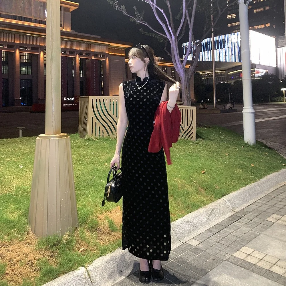 

Женская дизайнерская блузка Mcc Lemons с высоким воротником, бархатная, с милыми пуговицами в горошек и асимметричной цветочной вышивкой, для дома и отдыха