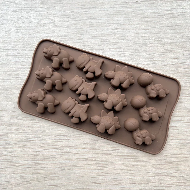 ReadStar 12-Cavity Dinosaur Silicone Mold Chocolate Baking Mould DIY Soap Making Tool for Creative Crafts