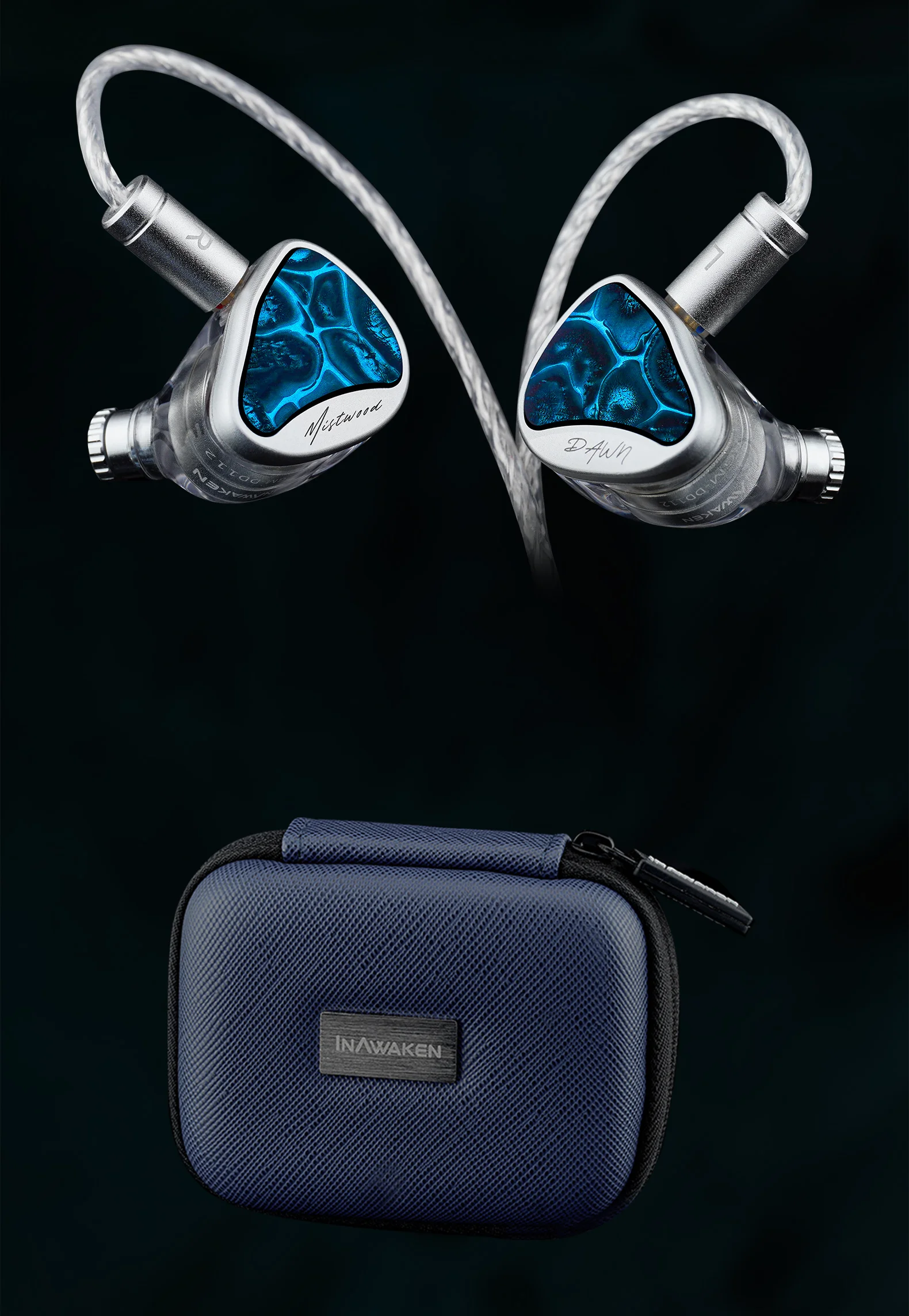 INAWAKEN Dawn Mistwood In-Ear-Monitor mit 11,2-mm-Diamant-Gold-Membran-Treiber und ergonomisch präziser 3D-gedruckter Kavität – Detail 8