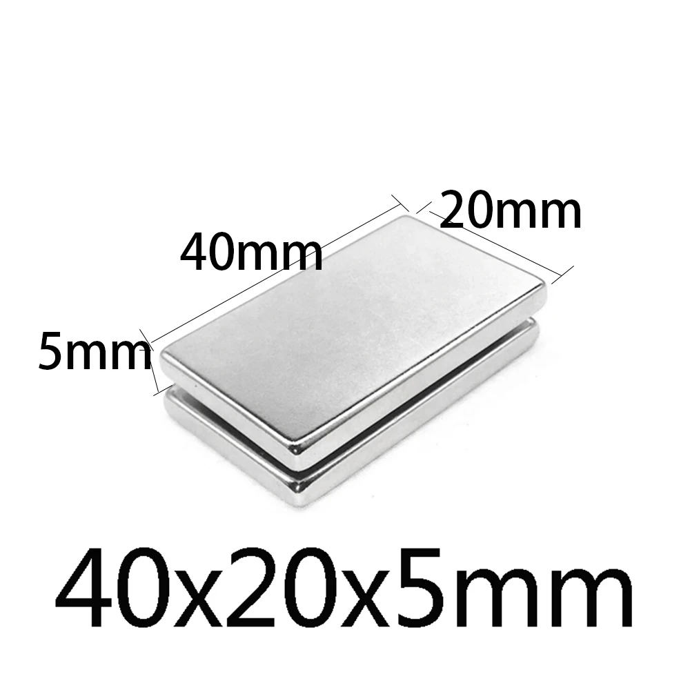 n35 40x20x2 40x20x3 40x20x4 40x20x5  NdFeB Block Neodymium 40*20 Magnet Super Strong rare earth Permanent Magnetic Search magnet