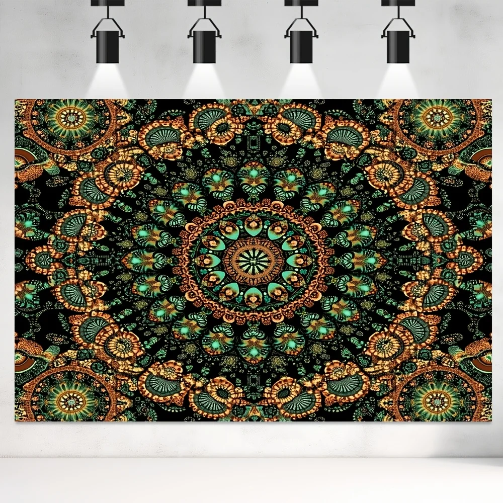 1 Tapiz Mandala Bohemio | Decoración de Pared de Poliéster, Versátil para Decoración del Hogar y Fiestas, No Requiere Electricid