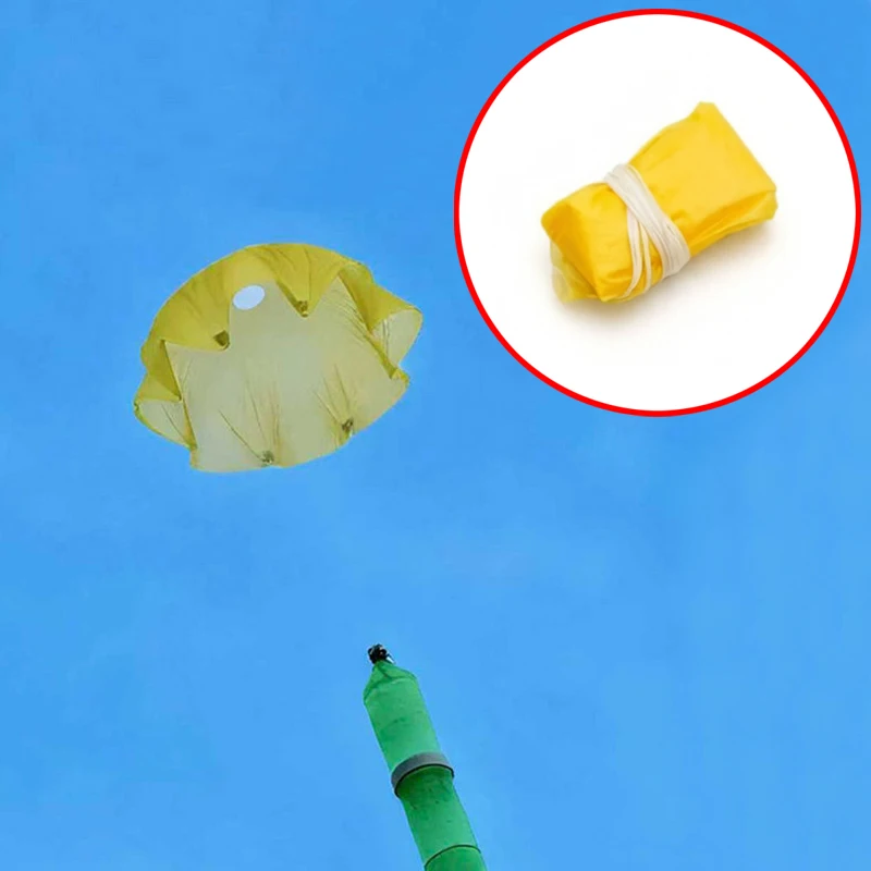 1PCS Plastic Reusable Parachute for Water Rocket/Hand Throwing Drop Protection 50cm/70cm/86cm/130cm Recyclable Parachutes Parts