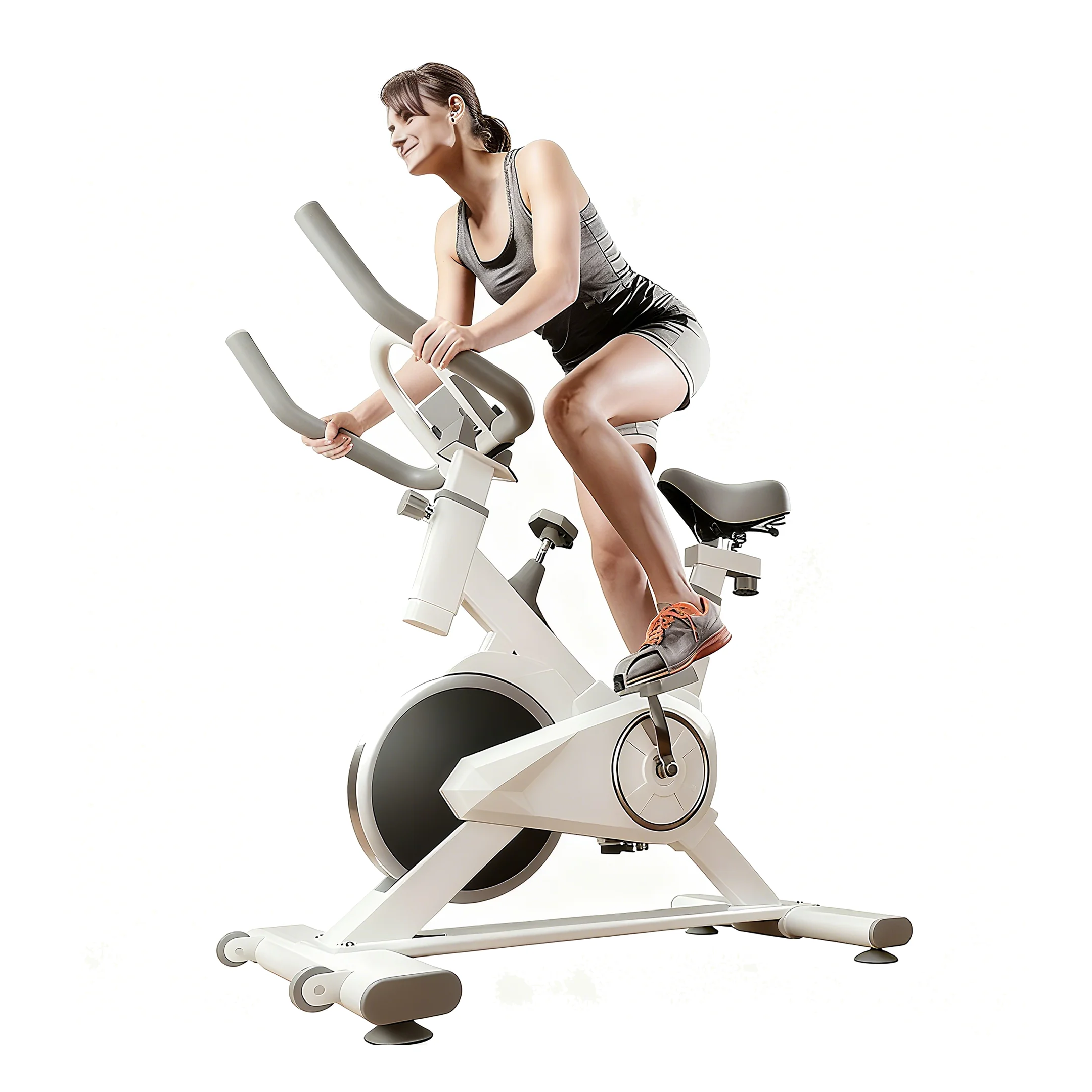 Low Noise Indoor Cycling Bike Cardio Training Gym Equipment Home Adjustable Resistance Stationary Bike for Weight Loss
