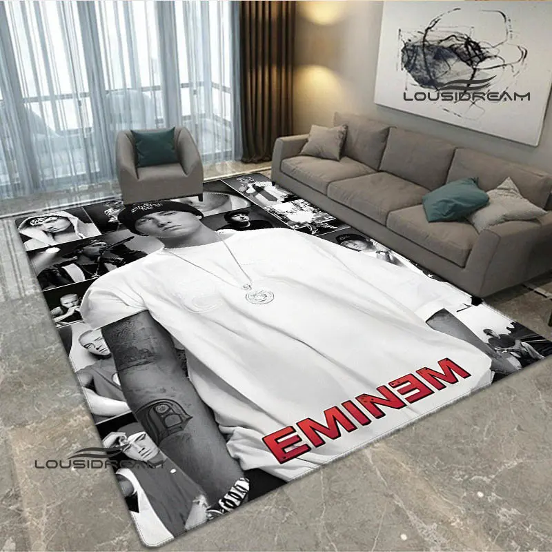 Eminem-alfombra estampada de cantante de hip -hop, alfombra antideslizante, Alfombra de anime para sala de estar, alfombra linda, alfombra al aire