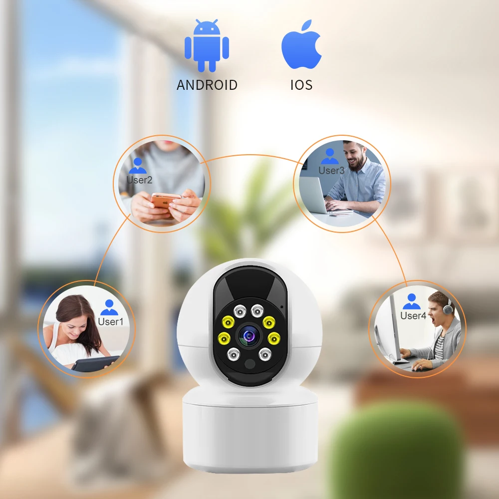 Caméra de surveillance PTZ HD A10, dispositif de sécurité domestique sans fil, avec vision nocturne et télécommande intelligente, résolution 1080P